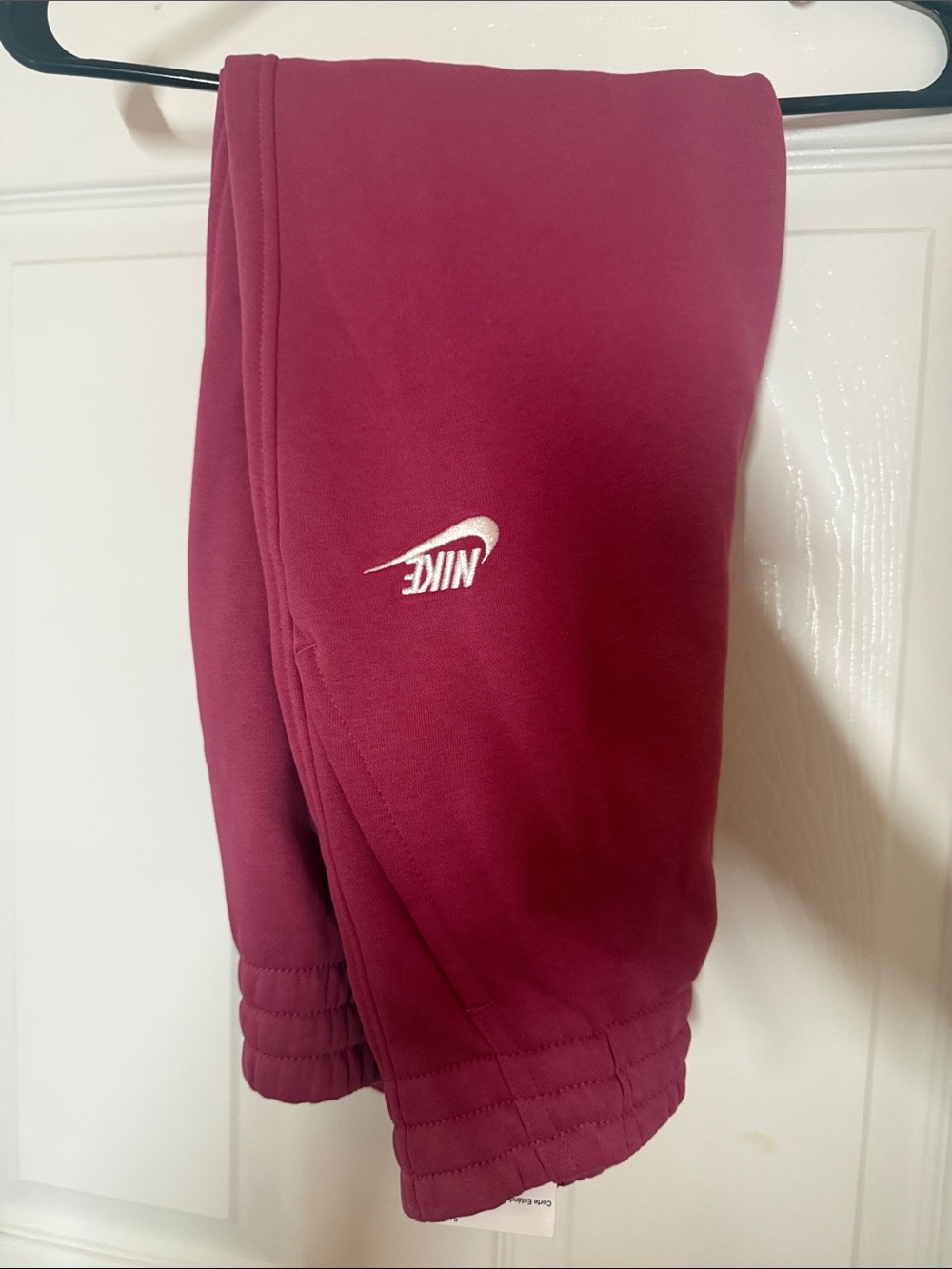 Nike Kids Mauve Jogger Sweatpants with White Swoosh